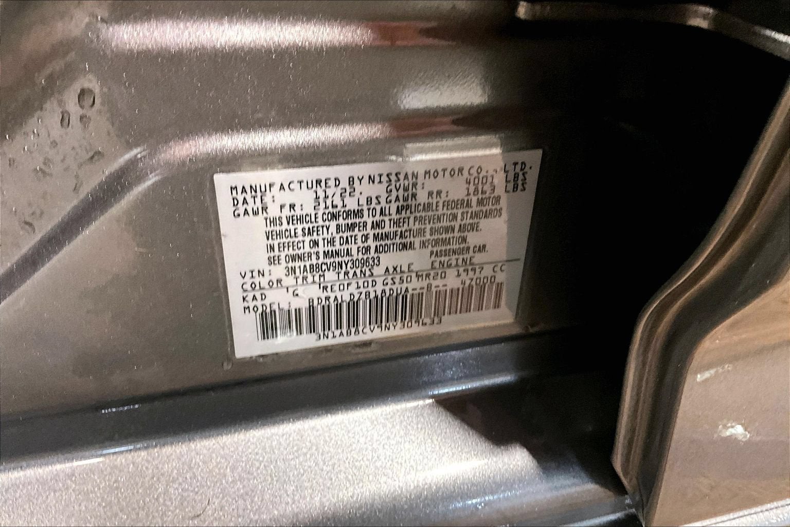 2022 Nissan Sentra SV