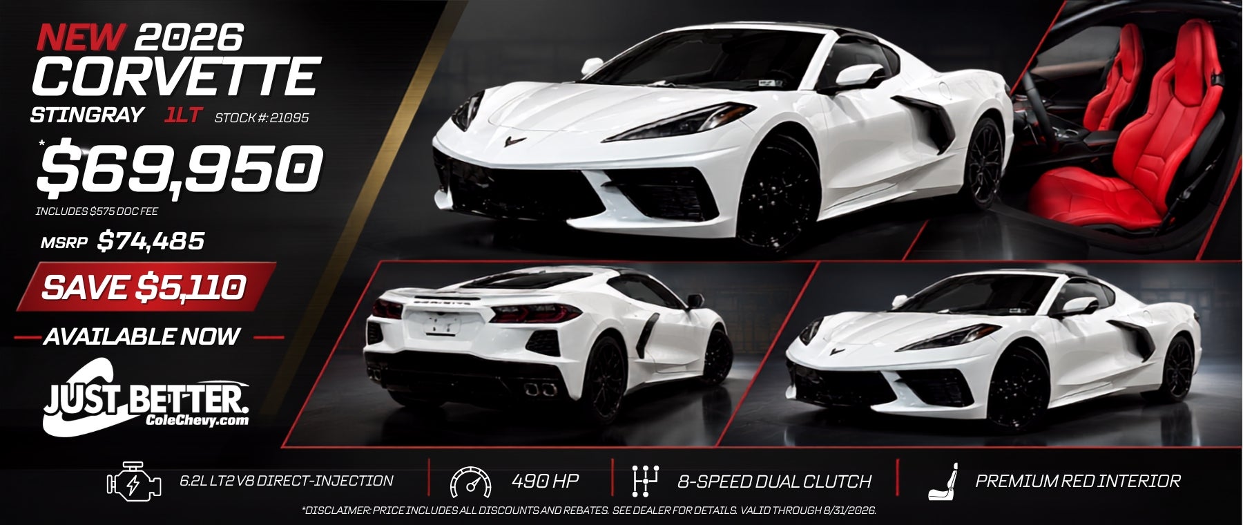 Corvette Manager Special - Now Only: $69,950