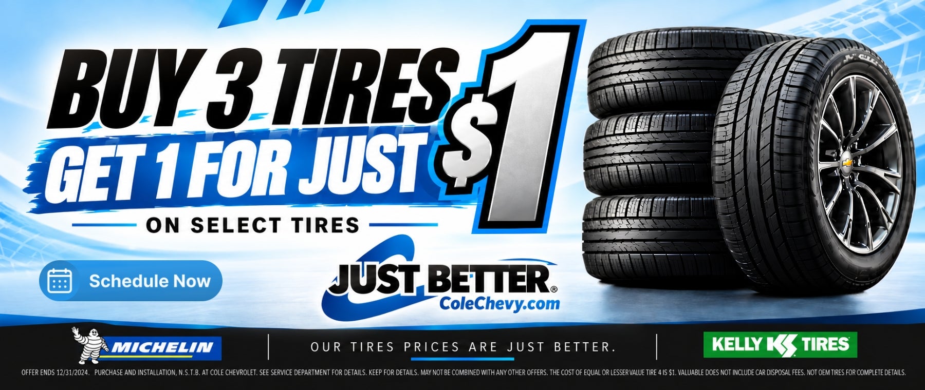 Buy 3 Tires - Get 1 for $1