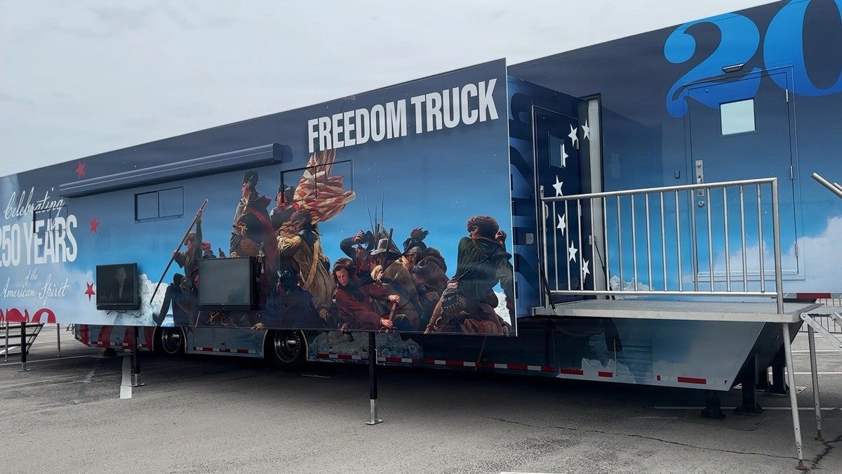 Freedom 250 Truck traveling museum