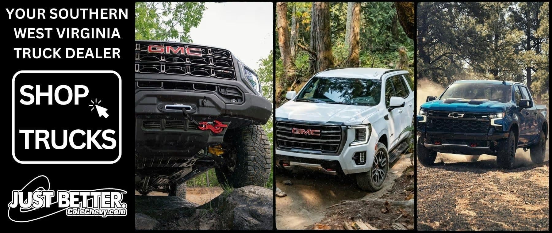 Shop trucks at Cole Chevrolet GMC in Bluefield WV